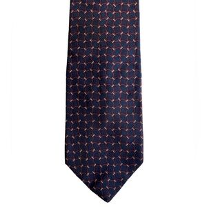 VINTAGE Bert Pulitzer Filene’s Silk Tie, Collector’s Edition Navy Blue Burgundy